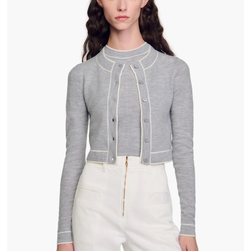Sandro Cropped Cardigan